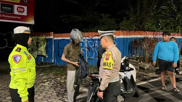 Satlantas Polresta Banyumas Tindak 26 Knalpot Brong, Balap Liar di Purwokerto Ditekan