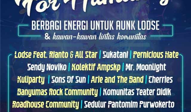 Charity For Humanity Jadi Panggung Kebersamaan Musisi dan Komunitas Banyumas