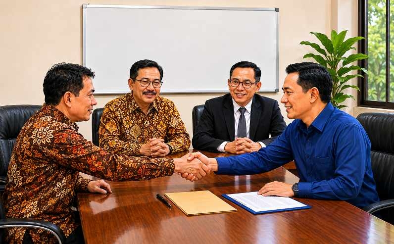 Mediasi di Klinik Hukum Peradi SAI, Samsudin Tirta dan Kontraktor Sepakat Damai Tanpa Pidana