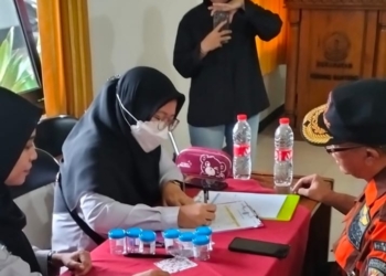 Peringati Bulan Pancasila, Ratusan Kader Pemuda Pancasila Banyumas Jalani Tes Urin