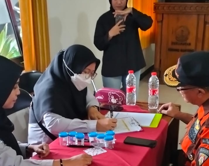 Peringati Bulan Pancasila, Ratusan Kader Pemuda Pancasila Banyumas Jalani Tes Urin