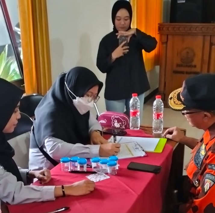 Peringati Bulan Pancasila, Ratusan Kader Pemuda Pancasila Banyumas Jalani Tes Urin