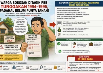 Terima SPPT PBB 2026, Warga Banyumas Kaget Ditagih Tunggakan Pajak dari Tahun 1994