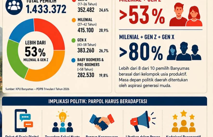 Berebut Hati Milenial dan Gen Z, Ujian Besar Parpol Banyumas Menuju 2029
