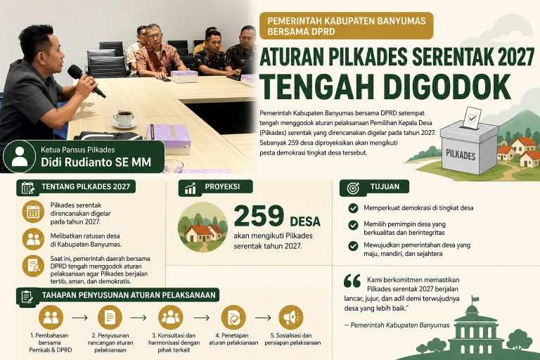 259 Desa di Banyumas Siap Pilkades 2027, Pansus Kejar Target Sosialiasi