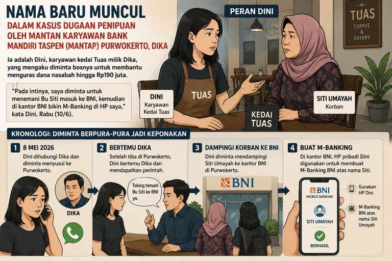 Kasus Dugaan Penipuan Karyawan Bank Mantap Purwokerto: Dini Mengaku Hanya Disuruh Bosnya