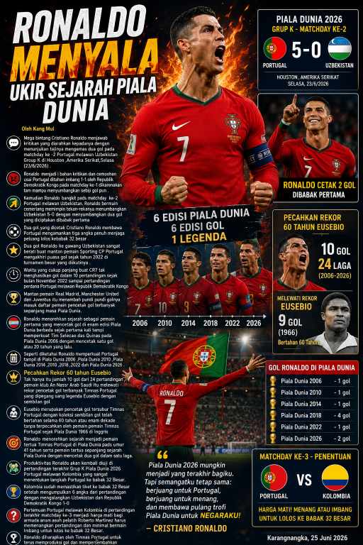Ronaldo Menyala, Ukir Sejarah Piala Dunia