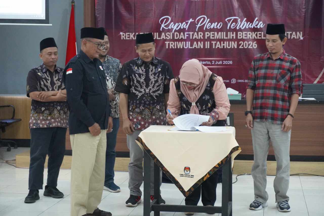 KPU Banyumas Sahkan 1,4 Juta Pemilih, Warga Bisa Cek Data Daring