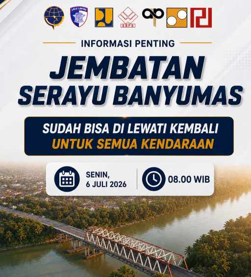 Jembatan Serayu Banyumas Rampung 24 Hari Lebih Cepat, Besok Pagi Dibuka Total