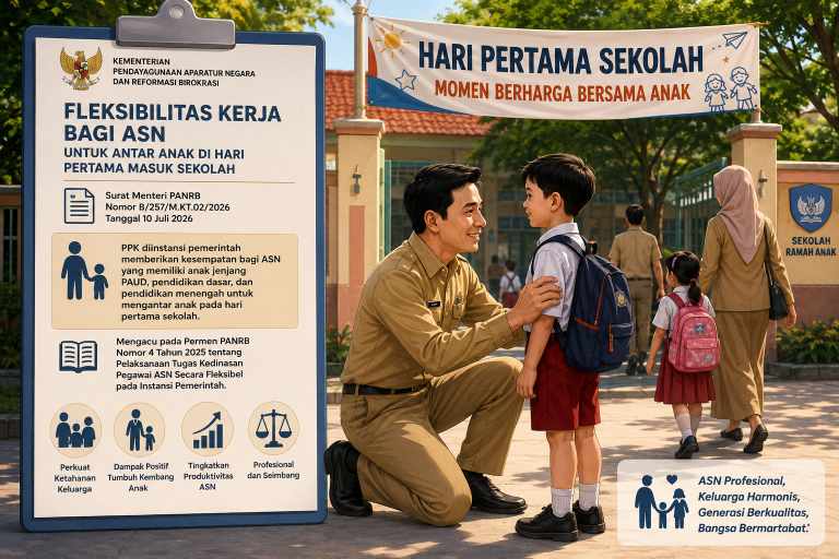 ASN Dapat Fleksibilitas Kerja untuk Antar Anak di Hari Pertama Sekolah