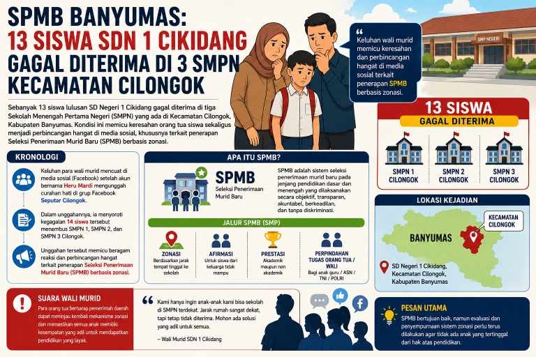 Gagal Total di 3 SMPN Cilongok, Lulusan SDN 1 Cikidang Terpaksa ke Sekolah Swasta dan Luar Kecamatan