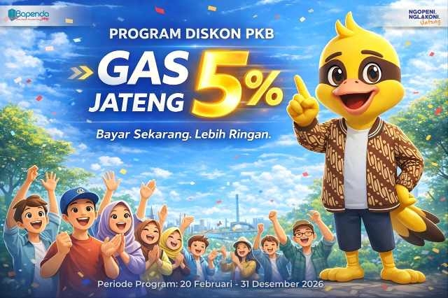 Pemprov Jateng Resmi Beri Diskon 5% PKB, Berlaku hingga 31 Desember 2026