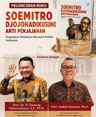Kepala KSP Pimpin Peluncuran Buku Soemitro, Ekonomi Politik Pancasila Dinilai Jadi Jalan Selamatkan Bangsa