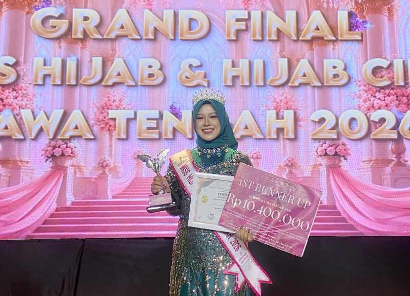 Mahasiswi UIN Saizu Purwokerto Raih Runner Up Miss Hijab Jateng 2026