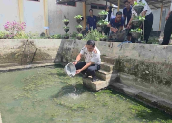Dukung Ketahanan Pangan Nasional, Rutan Banyumas Tebar 500 Bibit Lele untuk Warga Binaan
