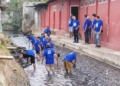 Gerakan Langit Biru Indonesia ASRI, Demokrat Banyumas dan Warga Bersihkan 50 Meter Kubik Lumpur Irigasi