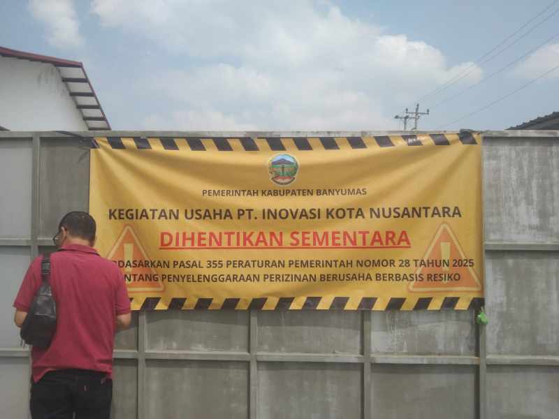 Pemkab Banyumas Tutup Paksa Pabrik Hebel PT IKN karena Kelebihan Lahan 15.515 Meter Persegi