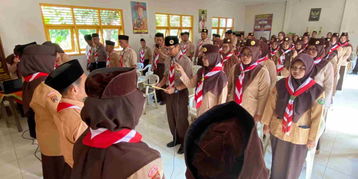 Tak Cuma Seremoni, 87 Pengurus Pramuka Kemranjen Digembleng Usai Dilantik