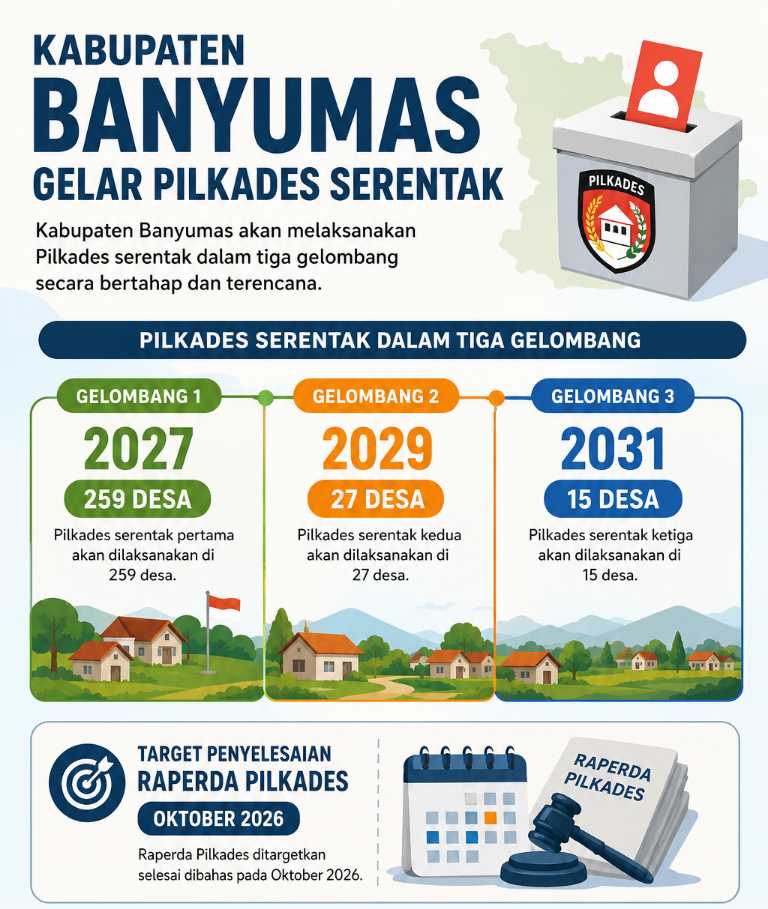 Tiga Poin Krusial Disepakati, Banyumas Matangkan Raperda Pilkades 2027