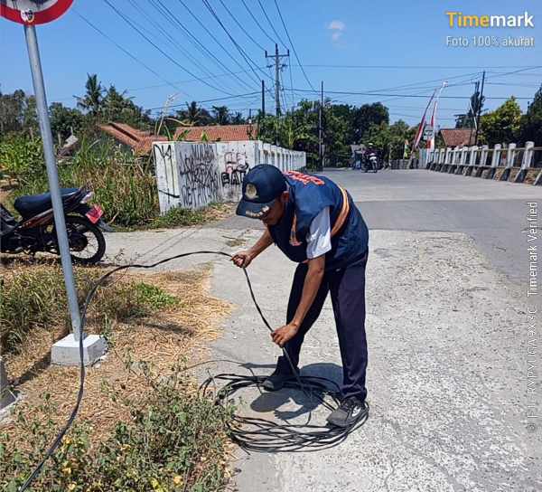 Kabel LVTC di Gerbangsari Tambak Dicuri, 8 Titik Lampu Jalan Mati