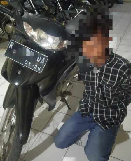 Dua Pria Gasak Motor di Tepi Sawah, Satu Dibekuk Satu Kabur