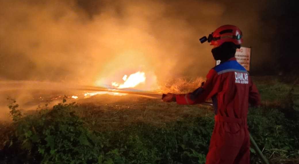 Lahan Seluas 500 Meter di Purwokerto Selatan Ludes Terbakar Akibat Kelalaian