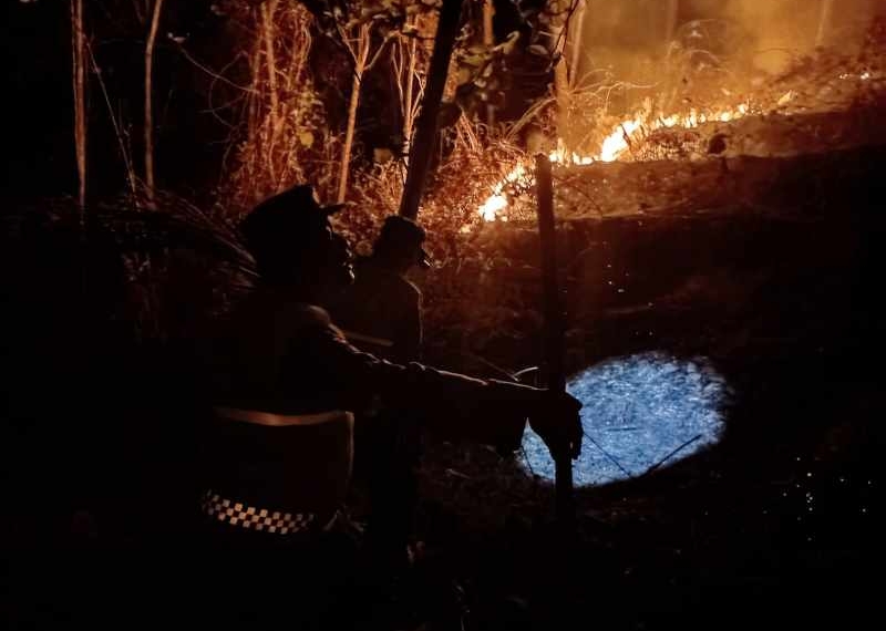 Kebakaran Lahan 2,5 Hektare Landa Jatilawang, Polisi dan Damkar Dikerahkan Padamkan Api