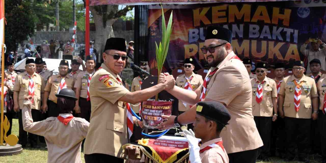 Estafet Tunas Kelapa 2026 Tiba di Banyumas, Bupati: Pramuka Siap Dukung Swasembada Pangan