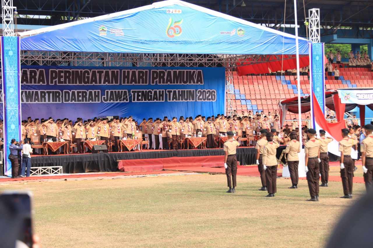 Estafet Tunas Kelapa Berakhir di Banyumas, Puncak Hari Pramuka ke-65 Jateng Digelar Meriah