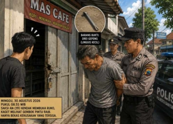 Bobol Ruko Pakai “Kunci Tua”, Pria di Kembaran Nekat Gasak Uang Rp2,7 Juta & Tabung Gas