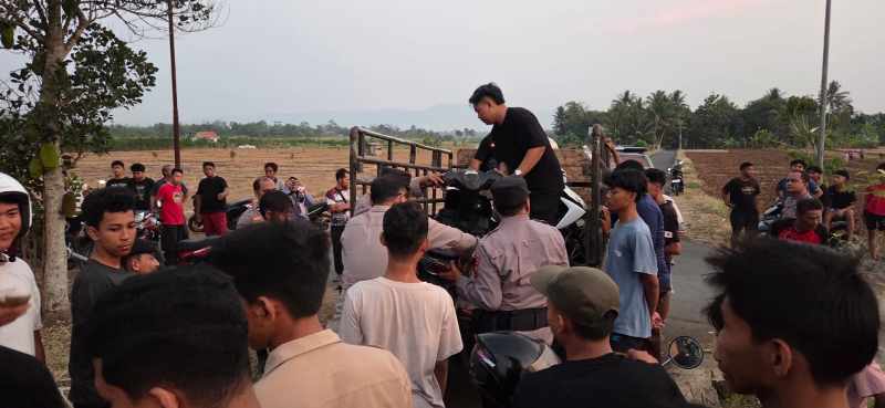 Polsek Kembaran Tertibkan Balap Liar di Kramat, 21 Motor Diamankan