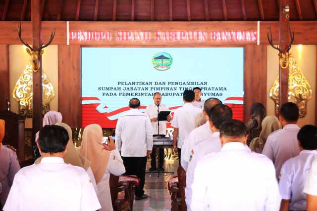 Dedy Nur Hasan Gantikan Agus Nur Hadie sebagai Plh Sekda Banyumas