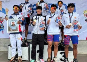 Banyumas Rebut Emas Team Sprint Putra Porprov Jateng 2026, Manfaatkan Insiden Jatuhnya Semarang-Surakarta