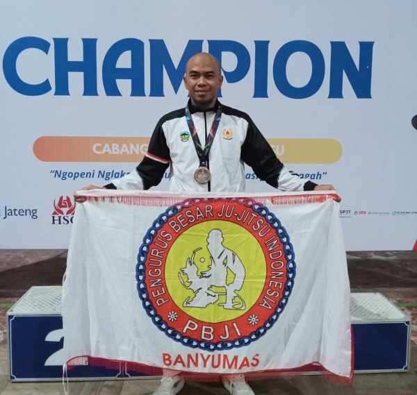 Atlet 45 Tahun Agus Triyadi Sumbang Perak Jiujitsu untuk Banyumas di Porprov Jateng 2026