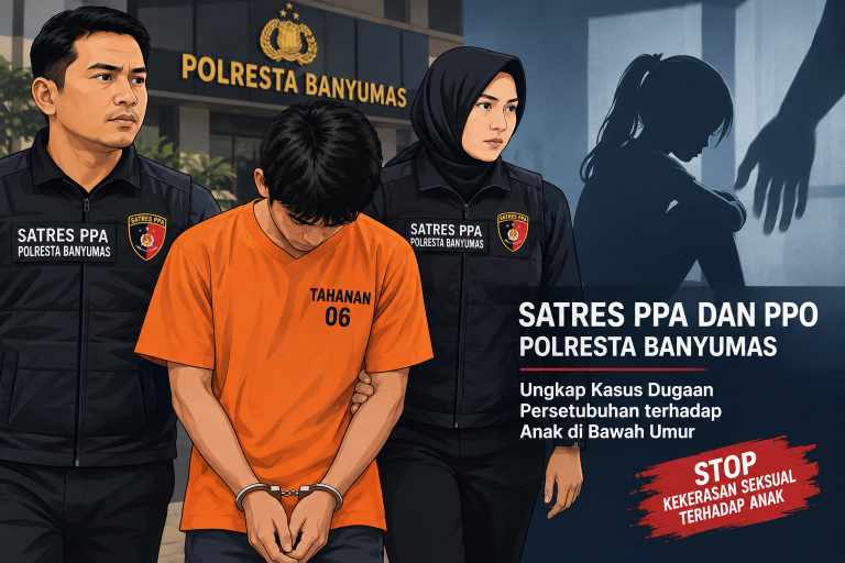 Polresta Banyumas Ungkap Dugaan Persetubuhan Anak: Tersangka Ditahan, Korban Diduga Mengalami Kekerasan Berulang