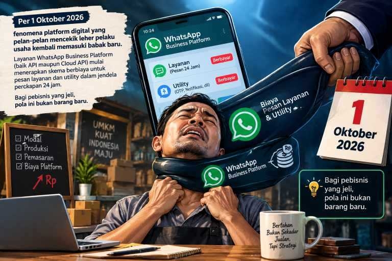 Dijerat WA Berbiaya & Pajak Marketplace: UMKM Kudu Piye?