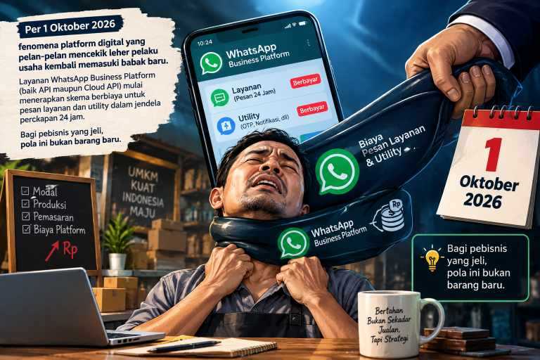 Dijerat WA Berbiaya & Pajak Marketplace: UMKM Kudu Piye?